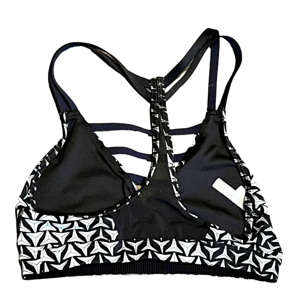 Victoria’s Secret Sports Bra Size XS Black White Workout Yoga